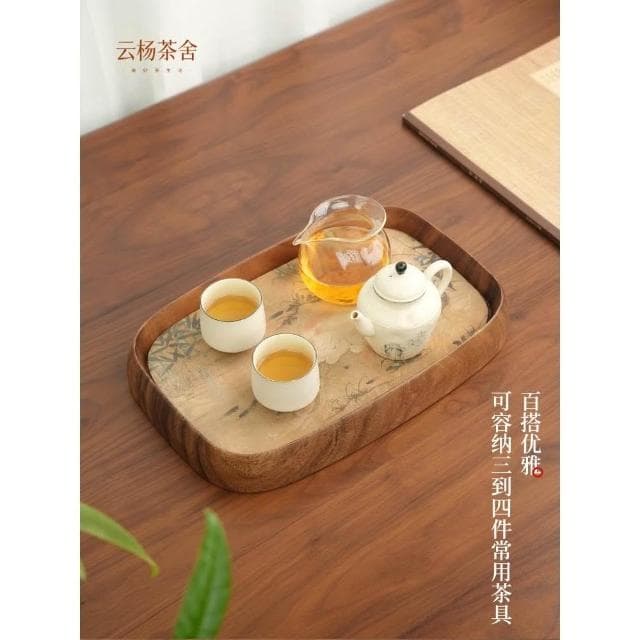 胡桃木茶盤芳圓幹泡臺大號家用功夫茶具實木泡茶海特別好看的茶臺
