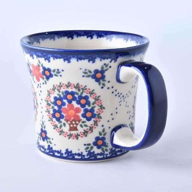 【波蘭陶】Vena野莓物語系列寬口馬克杯400ml波蘭手工製水杯茶杯馬克杯 入厝禮