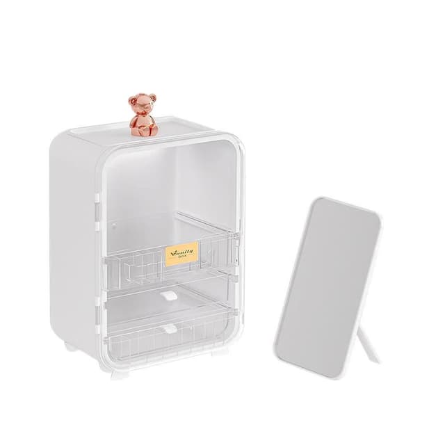 LED升級款保養品收納箱化妝品收納箱 口紅收納箱 美妝箱 化妝箱