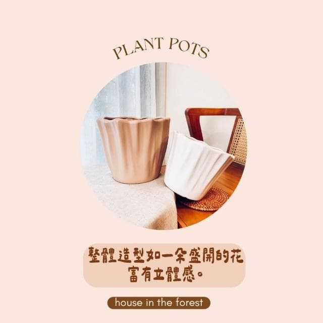 陶盆 立體花瓣花盆 透氣陶土材質 觀葉植物推薦 防積水花形盆 花器 浪漫植栽容器