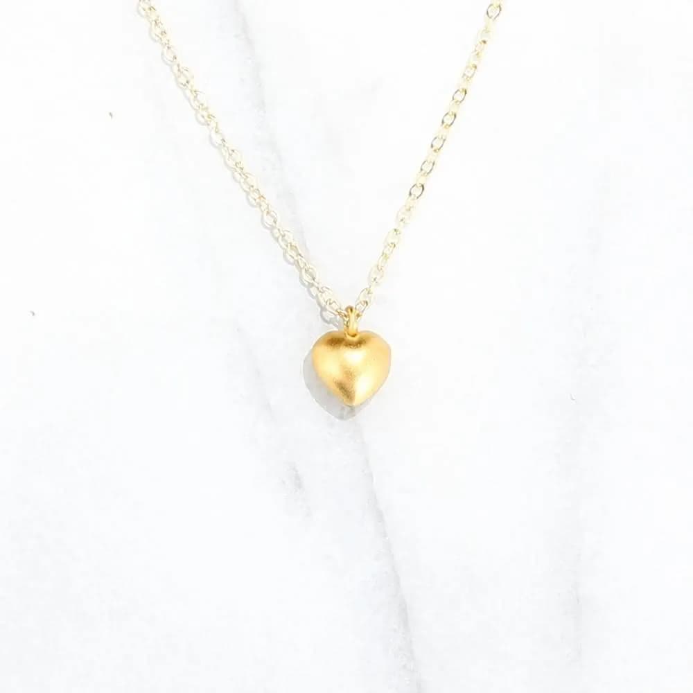 【Angel & Me】愛心 種子 s925 純銀厚鍍 24k 純金 項鍊 生日禮物