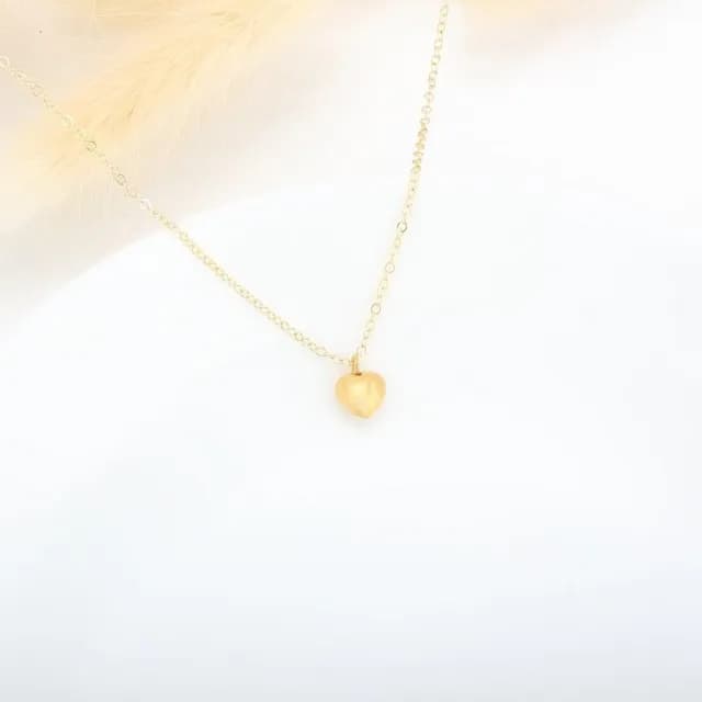 【Angel & Me】愛心 種子 s925 純銀厚鍍 24k 純金 項鍊 生日禮物
