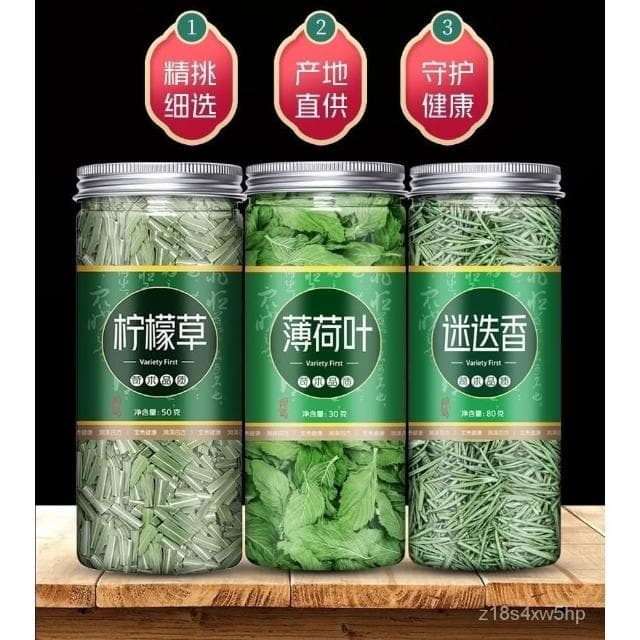新貨薄荷葉新鮮食用迷迭香檸檬草真材實料罐裝