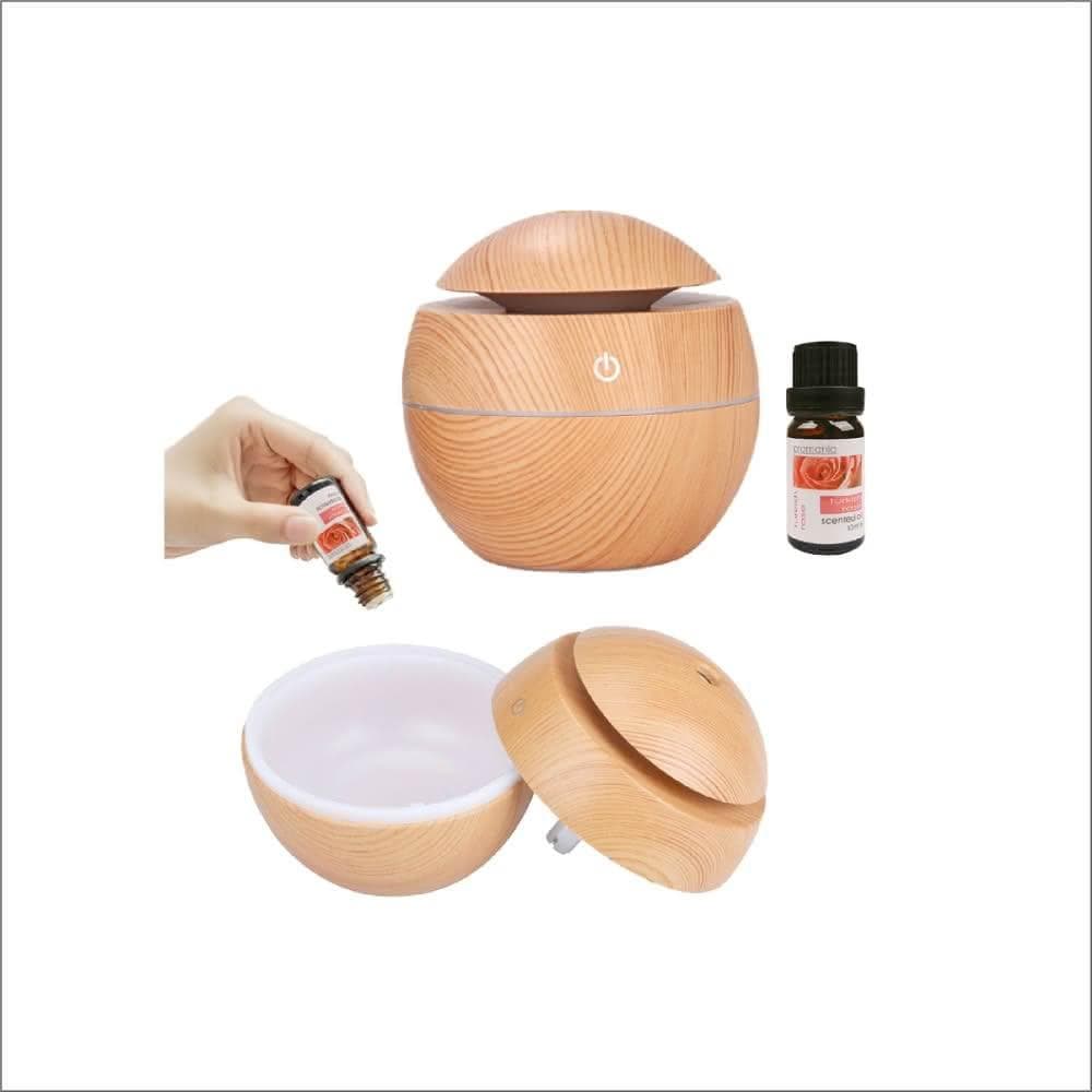 職日生迷你木紋香氛機－贈精油(薰香機 水氧機 精油機 香薰機 精油噴霧器 擴香機 生日禮物 交換禮物)