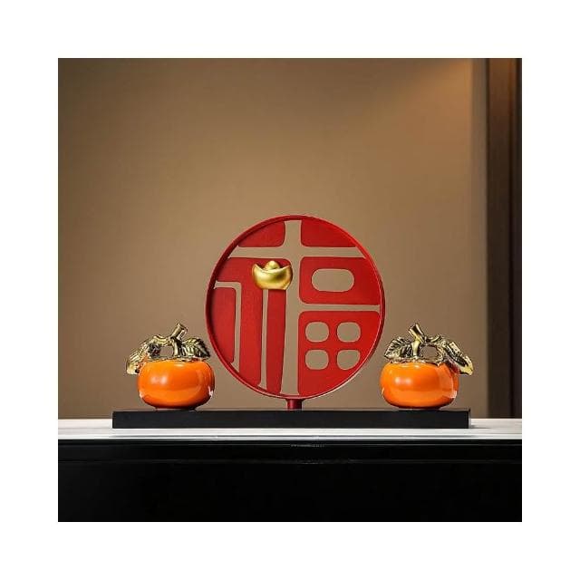 新中式五福臨門招財福字擺件家居客廳玄關酒櫃電視櫃裝飾喬遷禮物