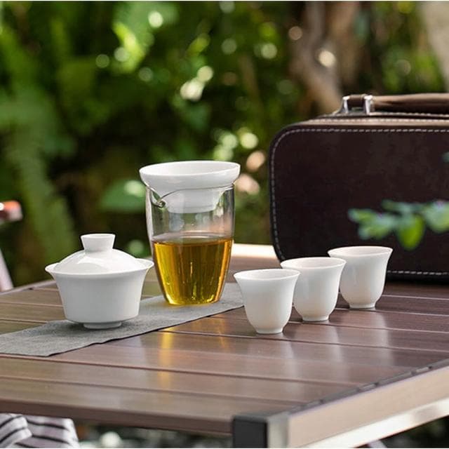 如意花神杯旅行茶具組 /附旅行收納盒(泡茶杯 旅行泡茶 簡易泡茶 茶器套裝組)