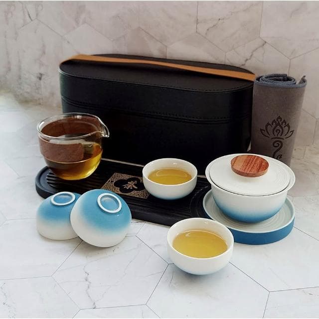 粗陶旅行茶具組/附精美收納盒(泡茶組 茶具 旅行茶具 茶器套裝)