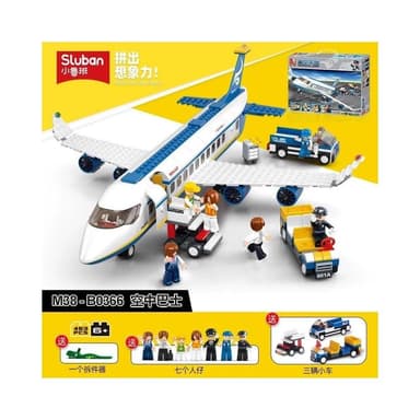 『程湘嚴選』小魯班航天飛機空中巴士積木 積木玩具 飛機積木 生日禮物