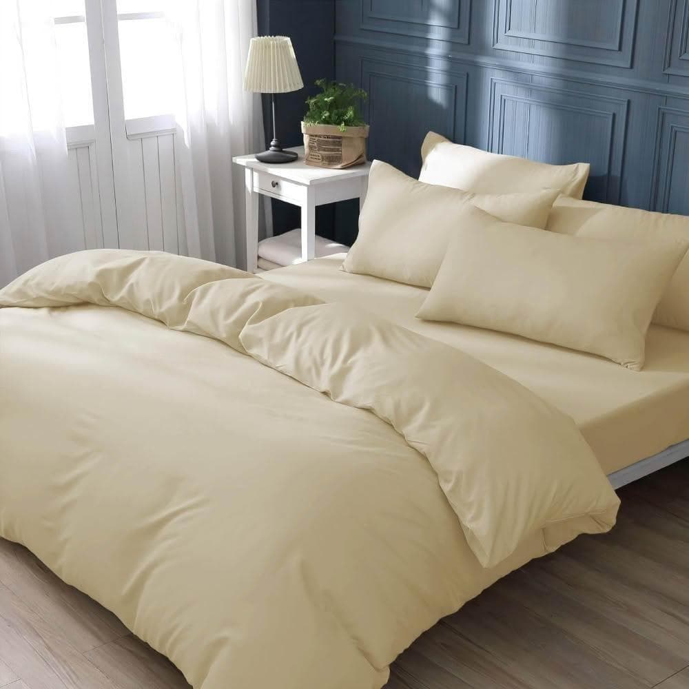【Andy Bedding 安迪寢具】精梳棉60支床包組 三件式床包組 床單 被套 兩用被 枕套 純棉床包組 單人床包 雙人床包 台灣製