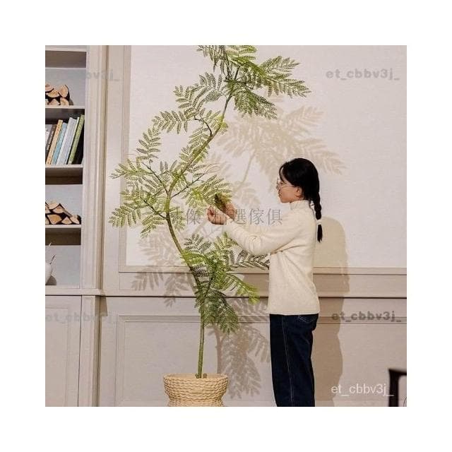 熱賣🌈藍花楹仿真綠植高端室內客廳門店網紅ins風裝飾大型落地盆栽仿生 盆栽 居傢裝飾 仿真植物 人造樹 假樹 假植物