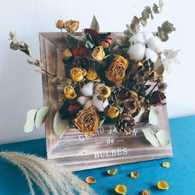 【璟采職人】木框花器 木質盆栽 永生花花器 乾燥花花器 造型花盆 盆栽花器 多肉植物盆栽 多肉植物花器 多肉植物 花禮