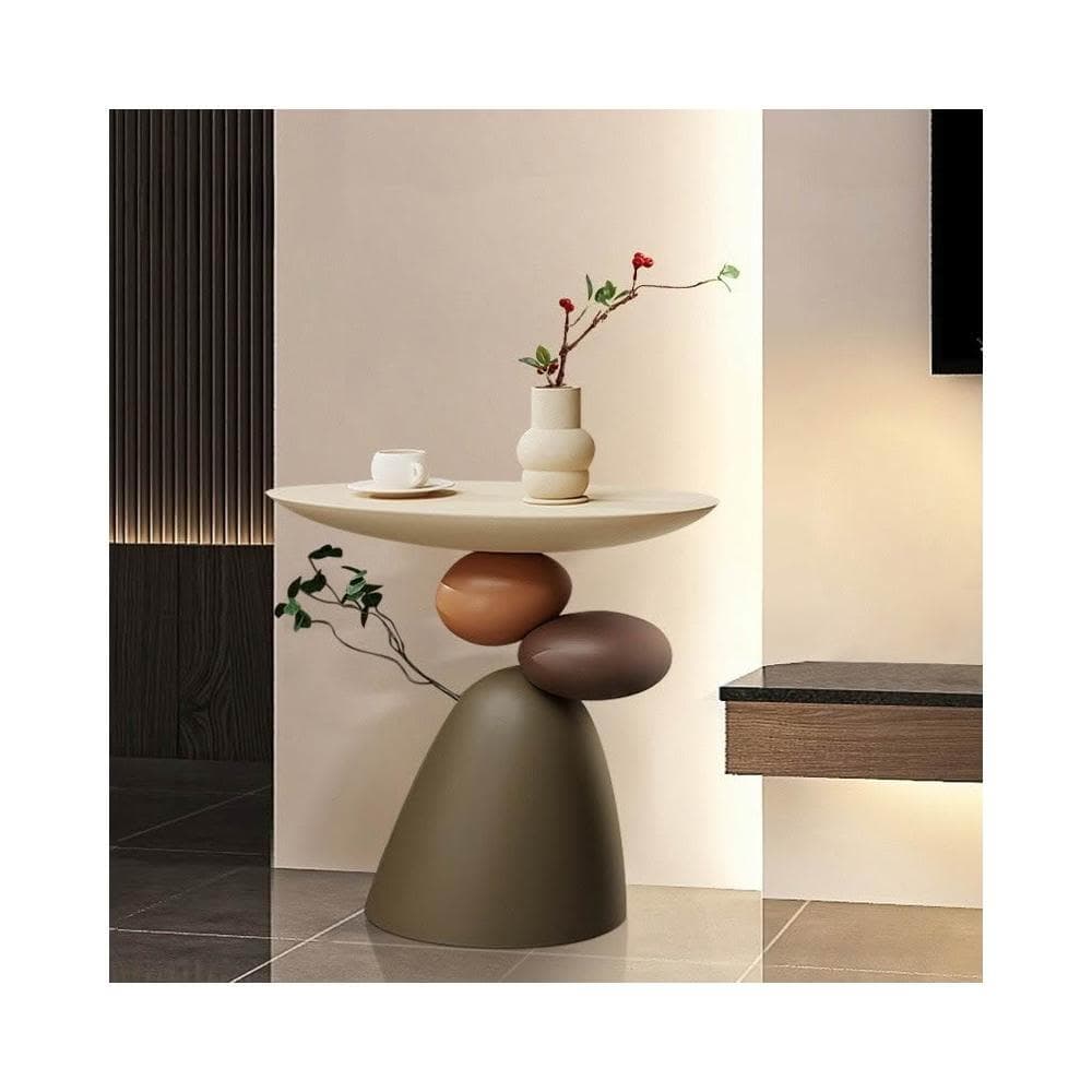 新款下殺🔥 奶油風邊几 沙發邊几 客廳茶几 擺件裝飾品 高級感喬遷新居禮物 石來運轉邊几 落地角几