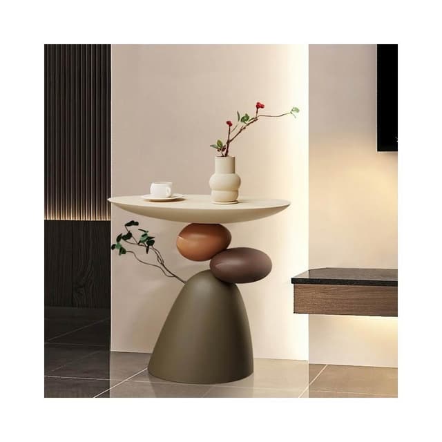 新款下殺🔥 奶油風邊几 沙發邊几 客廳茶几 擺件裝飾品 高級感喬遷新居禮物 石來運轉邊几 落地角几