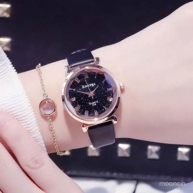 偉偉有道 夜光少女星空手錶高顔值ins學生韓版氣質數字閨蜜網紅高級感小衆