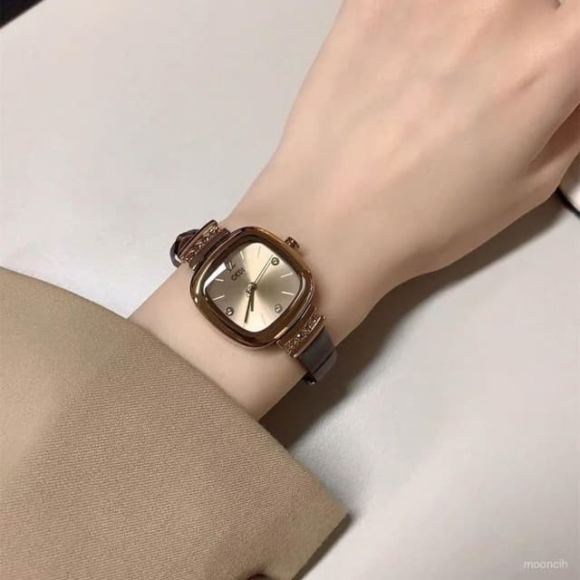 偉偉有道 法國小衆手錶女複古風小方糖輕奢高級感簡約氣質2025年新款小錶盤