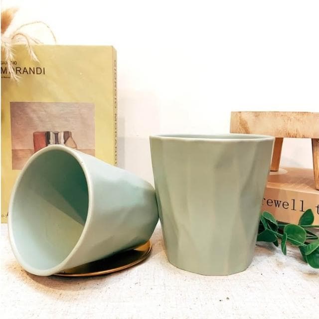 陶盆 經典幾何造型陶盆 花器 花盆 盆器 器皿 觀葉植物 多肉植物