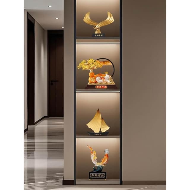 發財樹流沙畫招財貓擺件開業禮物辦公室店鋪前臺裝飾喬遷新居禮物