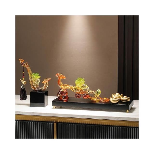 葫蘆柿柿如意白菜擺件中式客廳裝飾玄關禮物喬遷新居搬家之喜禮品