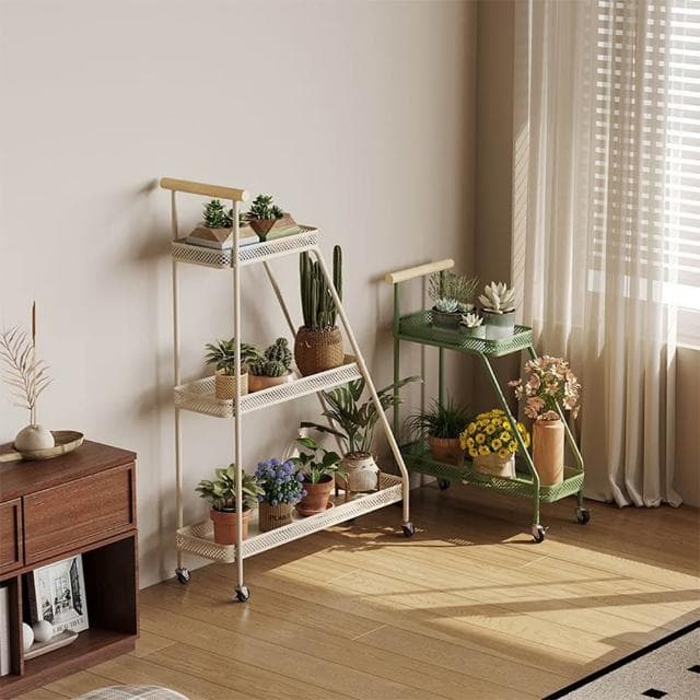 客廳花架 落地置物架 鐵藝落地陽臺多肉花盆托架 盆栽架子 網紅植物擺放架 盆栽架 陽臺花架 花盆架 園藝DYT