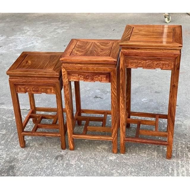 紅木花架 花梨木客廳轉角花幾中式仿古實木落地架置物架陽臺花架展示邊桌 盆栽架 花架 植物架 V6WH