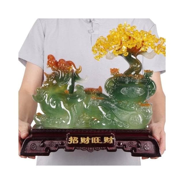 招財旺財貔貅聚寶盆擺件水晶搖錢樹客廳辦公室裝飾品喬遷開業禮品