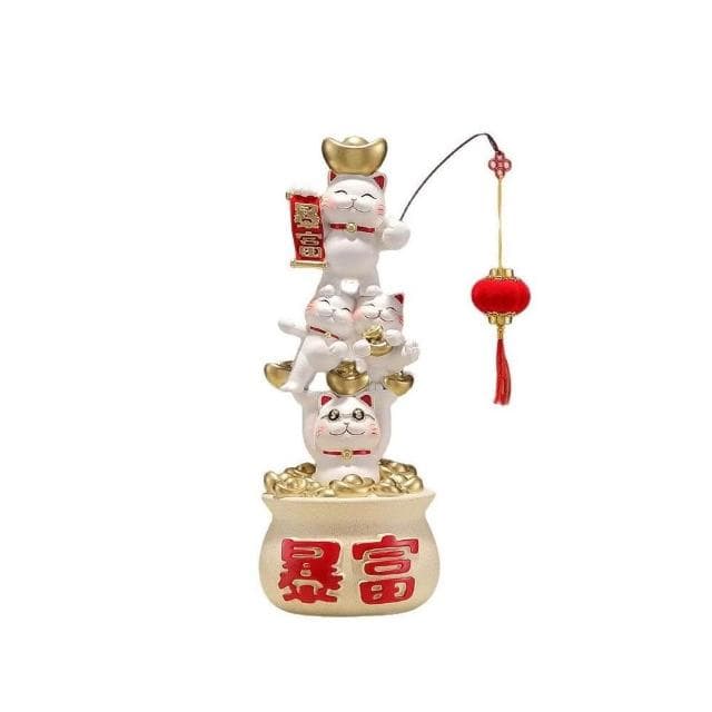 招財貓聚寶盆擺件喬遷開業大吉禮物入戶玄關辦公室前臺新店裝飾品