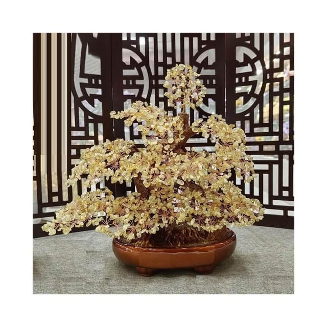 紫水晶發財樹黃水晶搖錢樹家居擺件客廳玄關酒櫃店鋪開業喬遷送禮