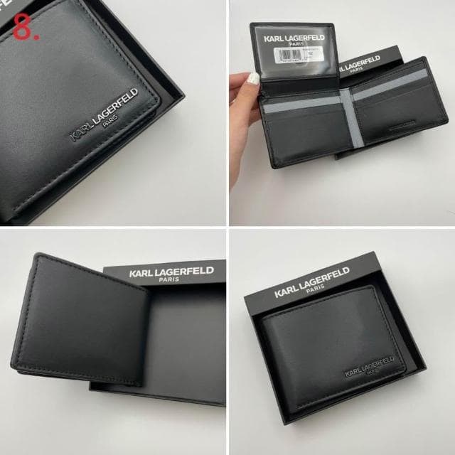 【KARL LAGERFELD 卡爾】質感送禮推薦 卡爾 皮夾 現貨  Karl  附盒 實用 零錢 卡夾 短夾 錢包 生日禮物 保證正品 送禮 #8740