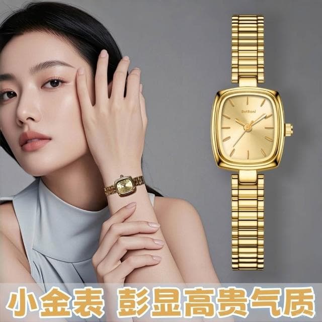 偉偉錶錶 氣質小金錶手鏈款竹節鏈女小巧精緻複古石英錶輕奢小衆高級感手錶