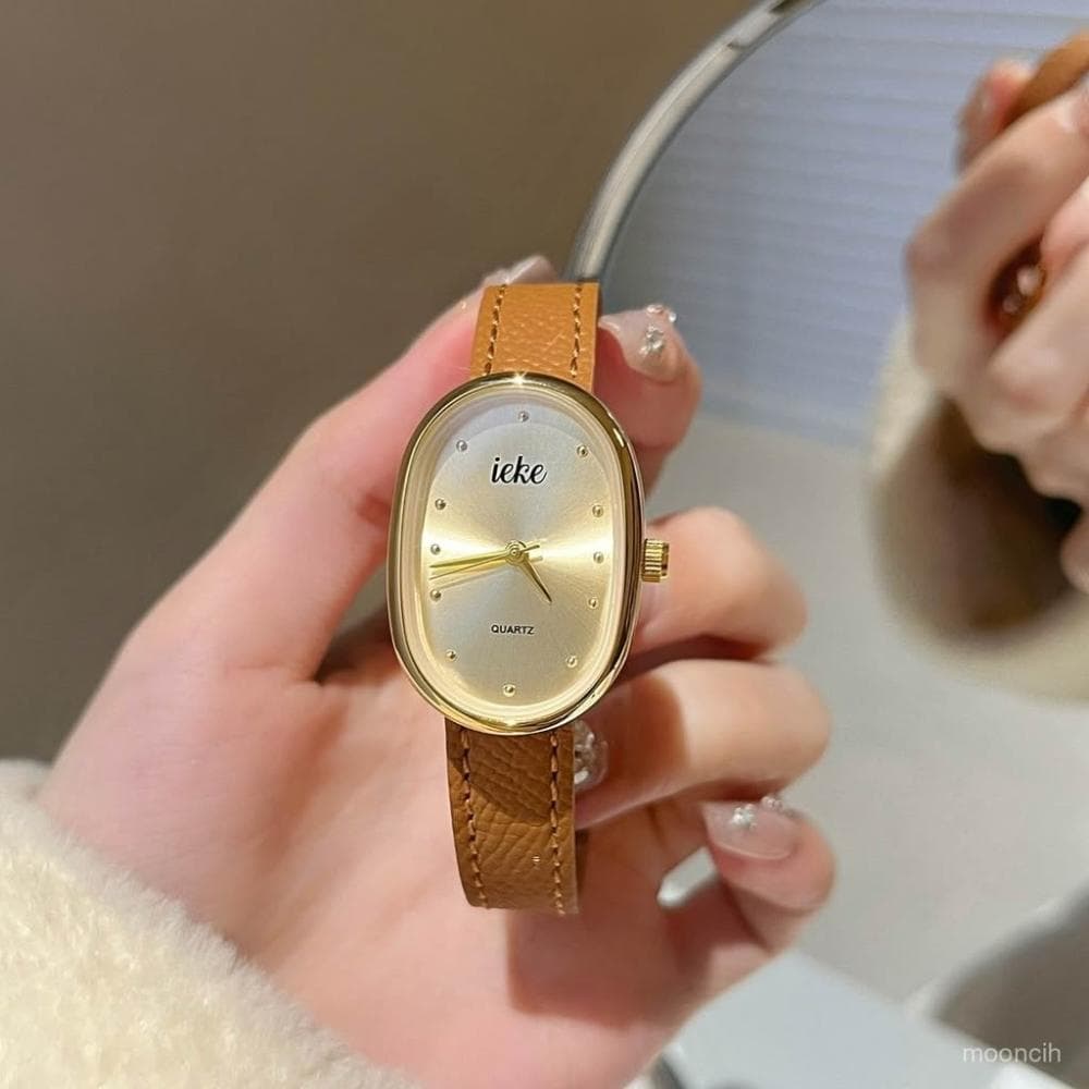 偉偉錶錶 BEIRSUTE橢圓形手錶女款ins小衆輕奢複古百搭高級感時尚精緻防水