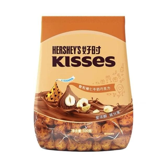 HanNaMiChankisses好時巧克力之吻水滴炫彩牛奶袋裝純可可混合口味散裝巧克力