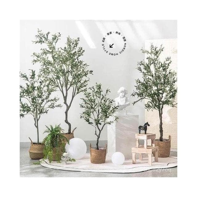 可開發票 北歐仿真綠植假盆栽大型裝飾擺件客廳室內盆景仿真植物橄欖樹假樹
