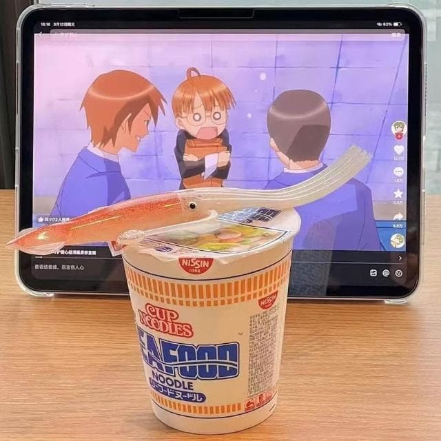創意日式泡麵叉子 魷魚形 章魚 叉子 魷魚叉 魷魚泡麵叉子 日式魷魚叉 杯麵叉子 搞怪 可愛 男女禮物