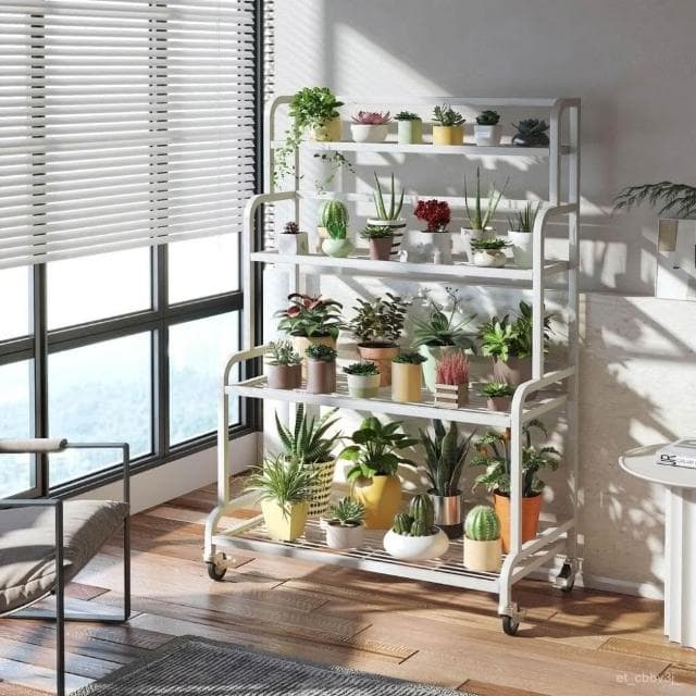 鐵藝花架 陽臺花架子 室內外客廳簡約落地式防腐防銹多層多肉綠蘿架盆栽架 花架陽臺落地式 園藝花架 植物架 陽臺花架