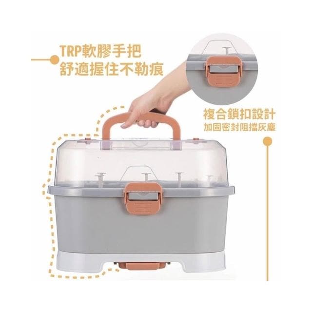 朵朵家居 奶瓶收納箱 餐具收納箱 奶嘴收納 大容量好分類｜育兒必備 整齊不凌亂 媽媽推薦實用收納箱