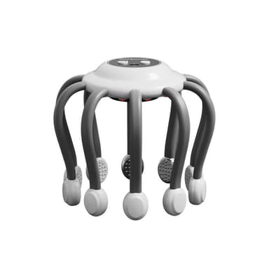 八爪魚按摩器 全自動 數據線 充電紓壓按摩儀 交換禮物 多頻震動 脈沖頭皮放松 解壓神器 紅光振動 加熱舒緩