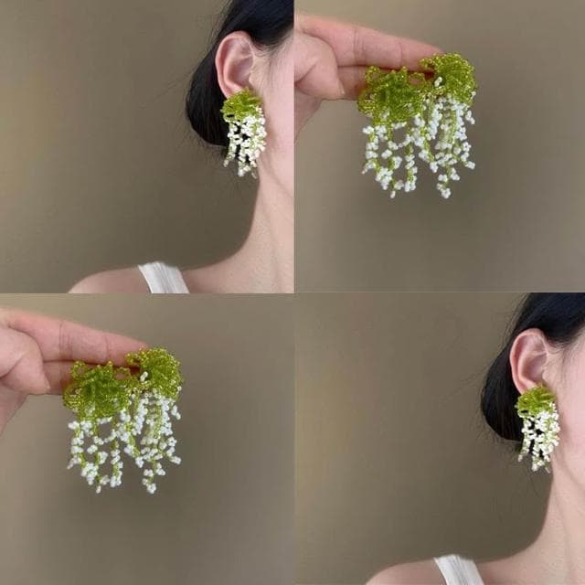 🎗飾間首飾鋪 手工串珠氛圍感花朵耳環耳飾海邊旅遊度假風首飾飾品春夏