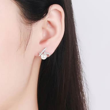 【MoonDy】飾品 耳環 純銀耳環 女生耳環 莫桑石 珍珠耳環 愛心耳環 淡水珍珠 S925 耳釘 耳飾 高級感