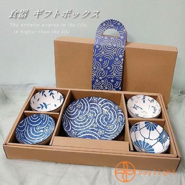 【Daylight】日式和風 入厝餐具5件組 禮盒 手提禮盒 交換禮物 喬遷禮 入厝禮 新婚禮 陶瓷禮盒 新年禮