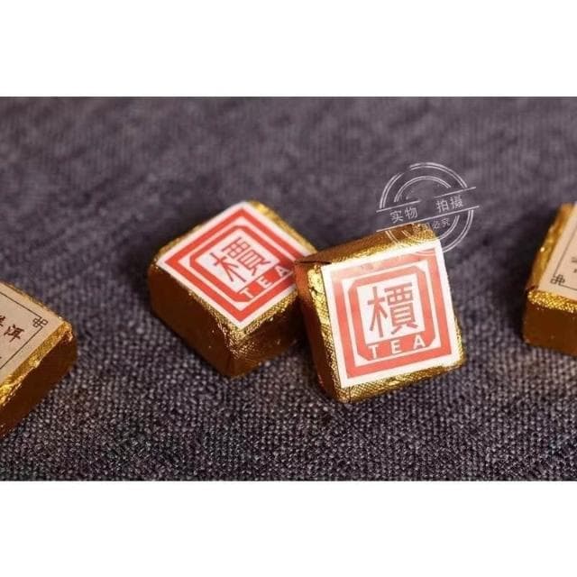 阿四嫂  沱茶/茶葉 雲南普洱茶葉 2003年小金磚 迷你小沱茶500g 檟字方磚