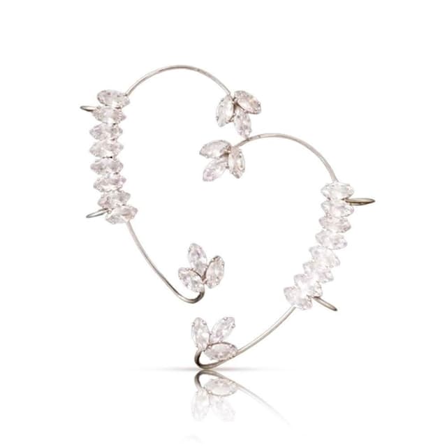 耳掛式耳環 耳掛 耳骨夾 超閃鑲鑽蝴蝶耳夾 一體耳飾 蝴蝶耳夾 無耳洞耳夾 夾式耳環 造型耳掛 一體式耳環 耳掛耳環