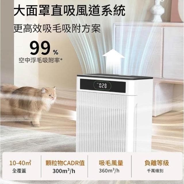 現貨  寵物空氣清淨機 負離子淨化器 吸浮毛 殺菌 除臭空氣清淨機 防寵物異味清淨機