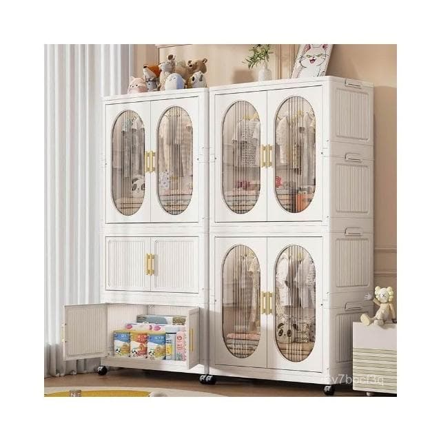 家用折疊式收納櫃嬰幼兒兒童衣櫃出租屋臥室寶寶玩具衣物儲物櫃子 折疊櫃 收納櫃 衣櫃 衣櫥 收納箱 大容量儲物櫃 整理箱