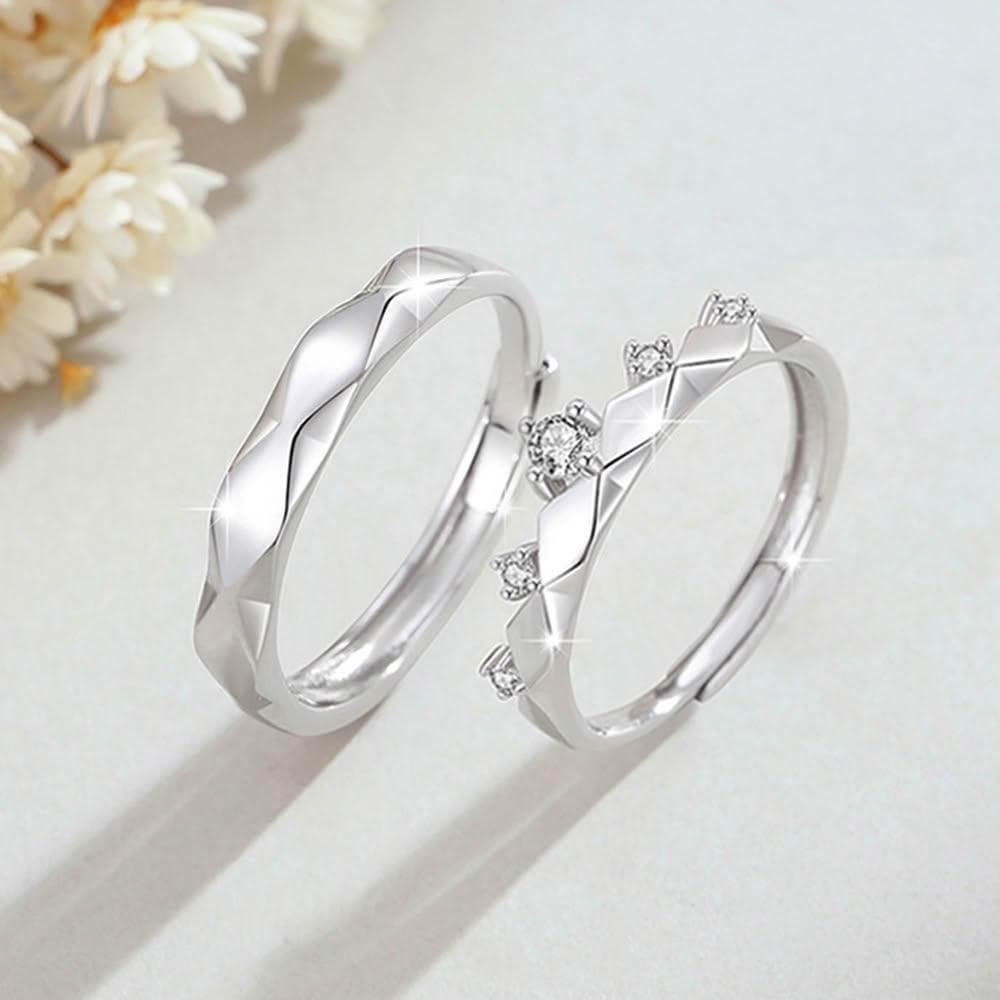 【LEESA】純銀戒指\生日禮物\對戒\銀戒\情侶對戒\男戒指\韓國戒指\開口戒指\定情戒指\情侶禮物\送女友禮物