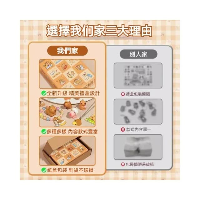 卡皮巴拉洞洞樂 戳戳樂盲盒（水豚公仔 水豚君 戳戳樂禮盒 可愛公仔盲盒 卡皮巴拉公仔 盲盒禮物 交換禮物 生日禮物）