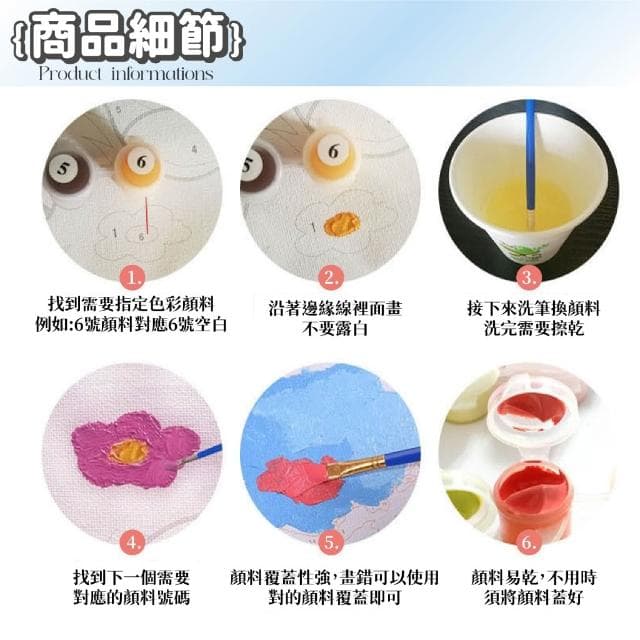 數字油畫 DIY 數字畫 兒童數字油畫 著色 手繪 繪圖 手作 兒童 繪畫 掛畫 交換禮物 紓壓