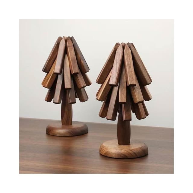 黑胡桃 實木隔熱墊 餐桌擺件 一棵樹 防燙 隔熱墊 杯墊 鍋墊 創意 小樹隔熱墊 喬遷禮物 生日禮物 禮物