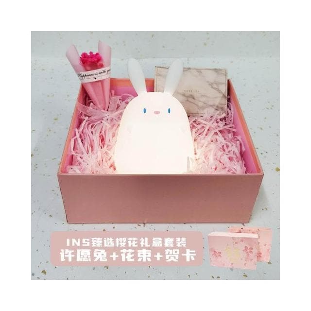 小兔幾矽膠燈生日禮物女生同學孩子小夜燈小眾有意義520情人節禮