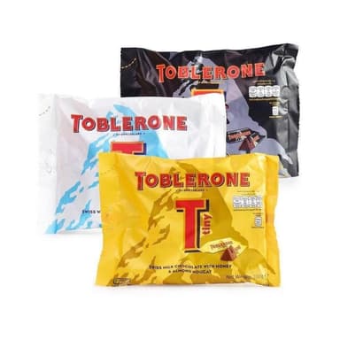 HanNaMiChan瑞士進口Toblerone三角巧克力黑巧牛奶白巧迷你獨立袋裝喜糖200g