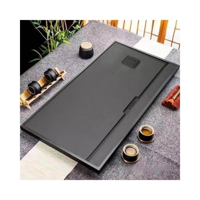 廠家直發 免稅 茶盤 烏金石茶盤家用簡約茶託排水石板茶具茶臺茶海嵌入合成
